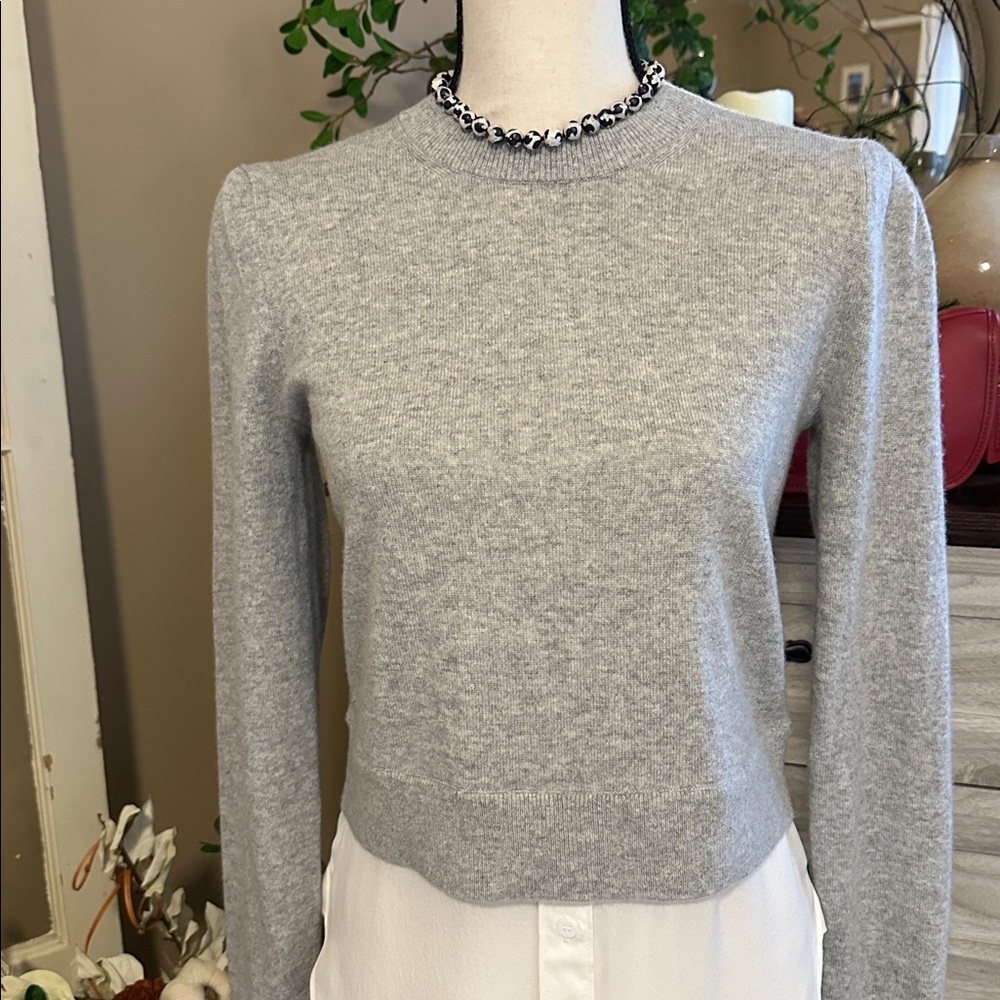 NWT | Veronica Beard ‘Jensen’ Puff Sleeve Cashmere Sweater w/ Blouse Bottom - Picture 5 of 11